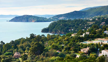 Le Lavandou Mediterranean French sea resort on the Cote d'Azur, South Franceの写真素材