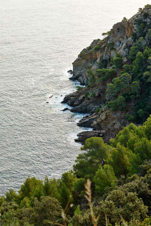 Mediterranean coast of France near Lavandou sea resort in South Franceの写真素材