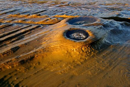 Coastal rock pool, late afternoon