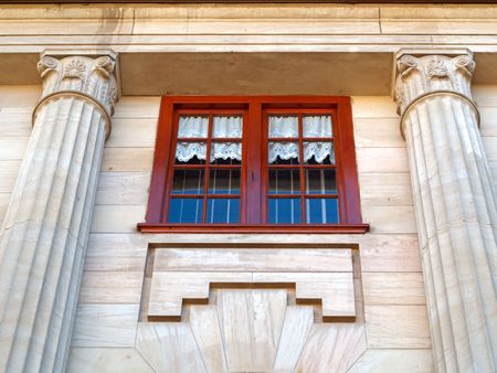 View of an old historical sandstone building