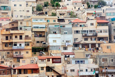 Densely constructed houses on the hillside of Mount of Olives, Jerusalem, Israelの写真素材
