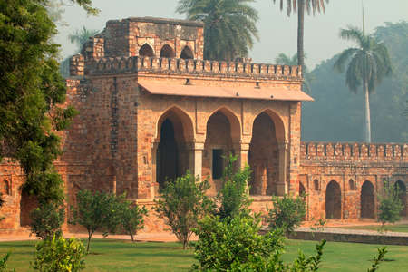 Architectural detail of a building at the Humayuns tomb complex, Delhi, India