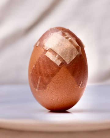 Wounded eggの写真素材