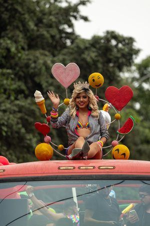 Lima - Peru, July 01, 2023 - The Gay Pride Parade in Lima is a vibrant display of solidarity and...