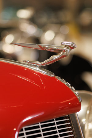 ima - Peru, June 17, 2022 - A stunning 1935 Auburn 851 SC vintage car, meticulously maintained, stands as a testament to automotive historyのeditorial素材