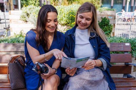 They combine relaxation and curiosity, talking about life and exploring new adventures together.の写真素材