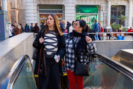 A gentle stroll through historic streets where a mother and daughter enjoy chatting and exploring...