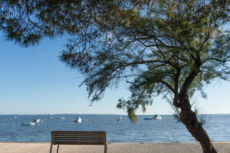 Andernos Les Bains, Arcachon Bay, France, view over the bayの写真素材