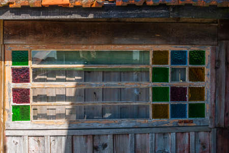 Bay of Arcachon (France), detail of an oyster hutの写真素材