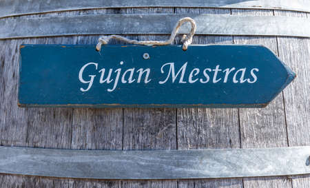 Bay of Arcachon (France), decorative sign for the oyster port of Gujan Mestras near Arcachon