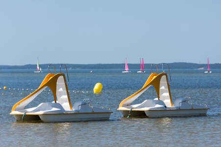 The lake of Hourtin, near Lacanau, in Franceの写真素材