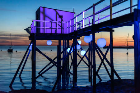 Charente Maritime, France. Fishing hut on stilts called Carreletの写真素材