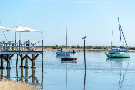 Cap Ferret, small lagoon called Mimbeau on the Arcachon Bay, Franceの写真素材