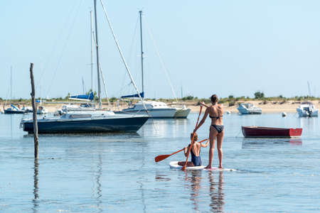 Cap Ferret, small lagoon called Mimbeau on the Arcachon Bay, Franceのeditorial素材