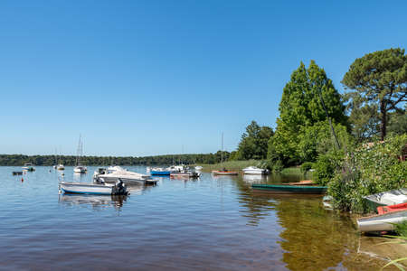 The lake of Lacanau in Gironde, on the French Atlantic coast