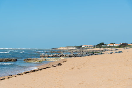 Oleron island in Charente-Maritime, France. The beach La Cotiniereの写真素材