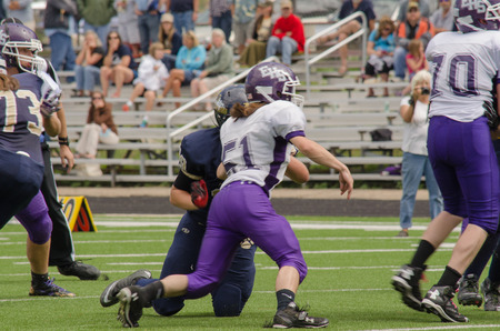 Nederland, CO: August 30, 2014- Elbert High School vs Nederland High Schoolのeditorial素材