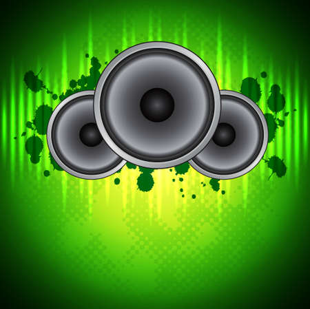 Green music backgroundのイラスト素材