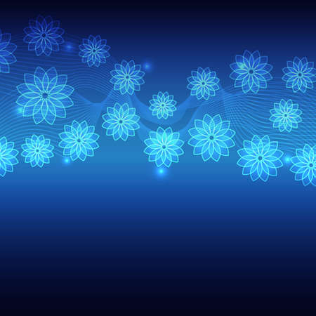 Abstract background with glowing flowerのイラスト素材