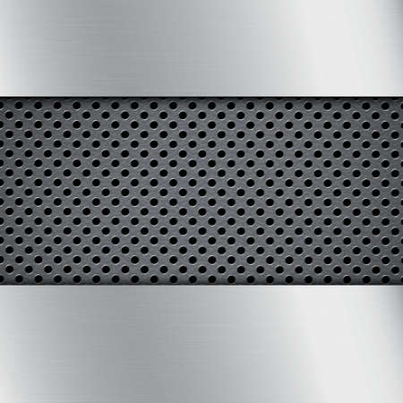 Metal background with circular gridのイラスト素材