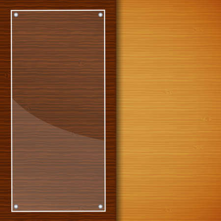 Wood brochure with glass frameのイラスト素材