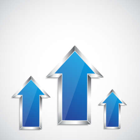 Arrows with metallic frameのイラスト素材