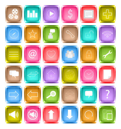 Set of media social iconのイラスト素材