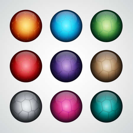 Set of stylized glossy buttons. のイラスト素材