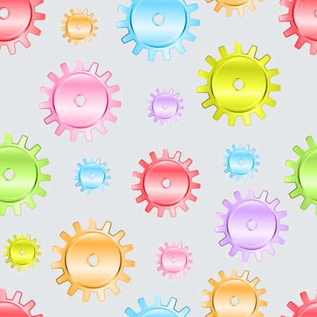 Seamless gears background. Industrial background のイラスト素材