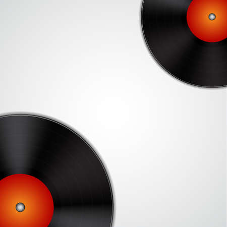 Background with vinyl records. EPS10 vectorのイラスト素材