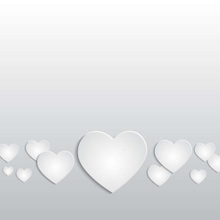 Valentine's background. Paper hearts. EPS10 vectorのイラスト素材
