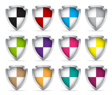 Set of icons shield. のイラスト素材