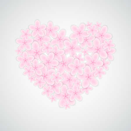 Flower heart-shape. のイラスト素材
