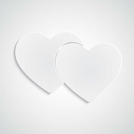 Valentine's background. Paper hearts.   のイラスト素材