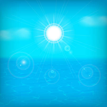 Summer background. Tropical sea. EPS10 vectorのイラスト素材