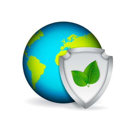 Leaves on shieldのイラスト素材