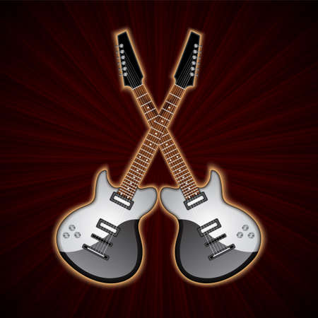 Electric guitarのイラスト素材