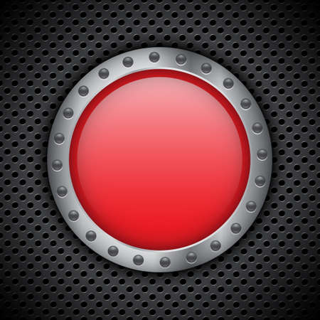 Red chrome buttonのイラスト素材