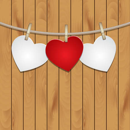 Paper heartsのイラスト素材