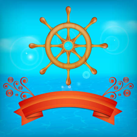 Steering wheel for shipのイラスト素材