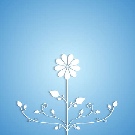 Background with paper flowerのイラスト素材