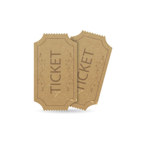 Vintage cinema ticketのイラスト素材