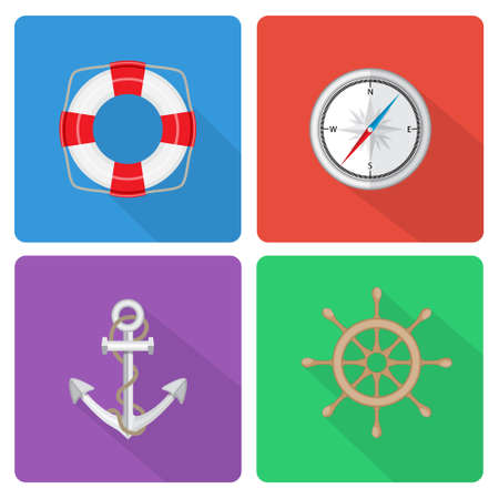 Marine iconsのイラスト素材