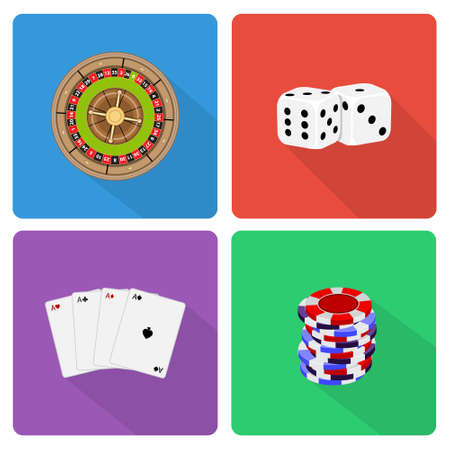 Casino iconsのイラスト素材