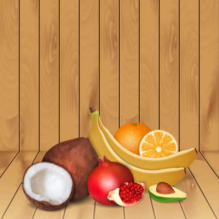 Fruits backgroundのイラスト素材