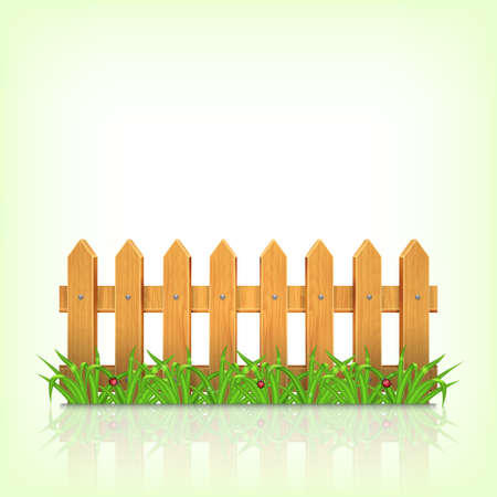 Wooden fenceのイラスト素材