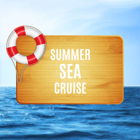 Summer holidays. Summer sea cruise. Tropical sea and sky.のイラスト素材