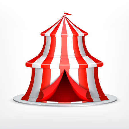 Circus tent on whiteのイラスト素材
