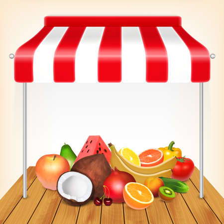 Fruits market concept.のイラスト素材