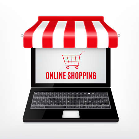 Online shopping conceptのイラスト素材